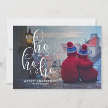 Ho Ho Ho White Overlay Photo de vacances