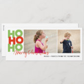 Cartes Pour Fêtes Annuelles Ho Ho Ho x2 (Devant / Derrière)