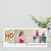 Cartes Pour Fêtes Annuelles Ho Ho Ho x3 ! (Debout devant)