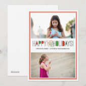 Cartes Pour Fêtes Annuelles Ho Ho Holidays x2 (Devant / Derrière)