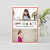 Cartes Pour Fêtes Annuelles Ho Ho Holidays x2 (Debout devant)