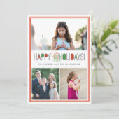 Cartes Pour Fêtes Annuelles Ho Ho Holidays x3 (Debout devant)