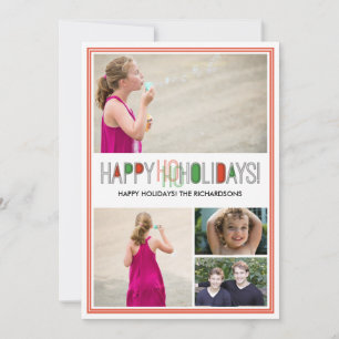 Cartes Pour Fêtes Annuelles Ho Ho Holidays x4