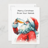 Cartes Pour Fêtes Annuelles HO HO Noël (Devant / Derrière)