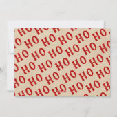 Cartes Pour Fêtes Annuelles HO HO | Rustique Kraft photo de Noël (Dos)