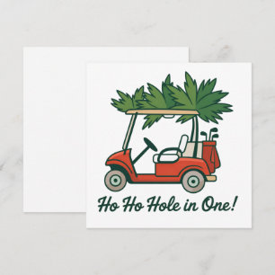 Cartes Pour Fêtes Annuelles Ho Ho trou en un de Noël Père Noël Golf Golfing 