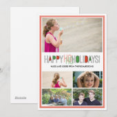 Cartes Pour Fêtes Annuelles Ho Holidays x5 (Devant / Derrière)