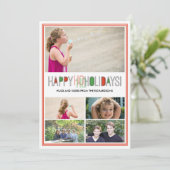 Cartes Pour Fêtes Annuelles Ho Holidays x5 (Debout devant)