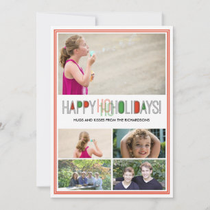 Cartes Pour Fêtes Annuelles Ho Holidays x5