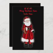 Cartes Pour Fêtes Annuelles HO, oh ! Joyeux Noël du Père Noël (Devant / Derrière)