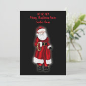 Cartes Pour Fêtes Annuelles HO, oh ! Joyeux Noël du Père Noël (Debout devant)
