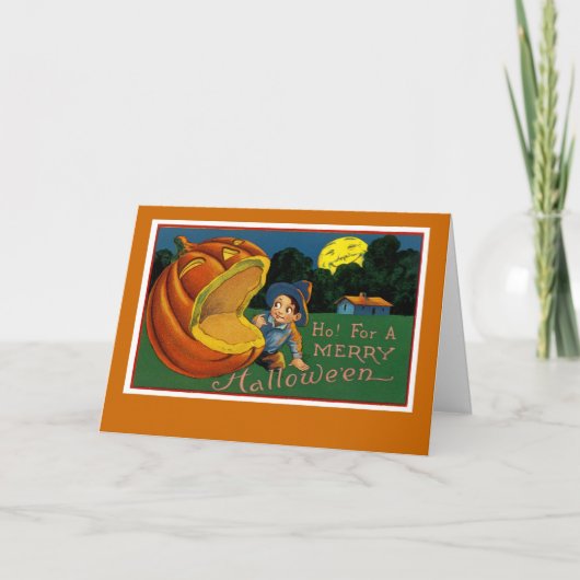 Cartes Pour Fêtes Annuelles Ho ! Pendant un joyeux Halloween (Devant)