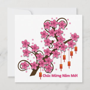 Cartes Pour Fêtes Annuelles Hoa Dao Bonne Année