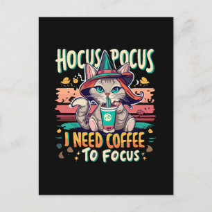 Cartes Pour Fêtes Annuelles Hocus Focus - J'ai besoin de café pour me concentr