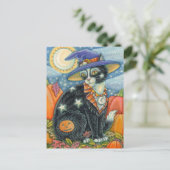 CARTES POUR FÊTES ANNUELLES HOCUS POCUS NOIR CAT WITCH & MOUSE HALLOWEEN (Debout devant)