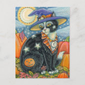 CARTES POUR FÊTES ANNUELLES HOCUS POCUS NOIR CAT WITCH & MOUSE HALLOWEEN (Devant)