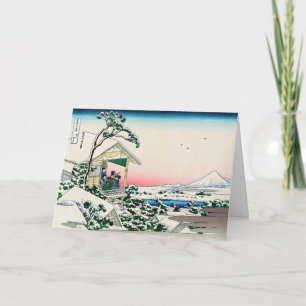 Cartes Pour Fêtes Annuelles Hokusai - Bonne année / Maison de thé à Koishikawa