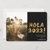Cartes Pour Fêtes Annuelles Hola 2022 Gold Nouvel An Être Ensemble Photo (Devant)