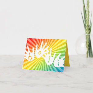Cartes Pour Fêtes Annuelles holi arc-en-ciel mains