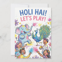 Holi Hai! Let’s Play - Holi Festival Card