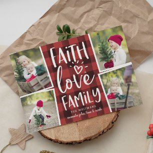 Cartes Pour Fêtes Annuelles Holiday Blessings Christmas Photo Collage Card