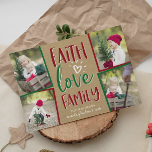 Cartes Pour Fêtes Annuelles Holiday Blessings Christmas Photo Collage Card