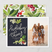 CARTES POUR FÊTES ANNUELLES HOLIDAY CHEER (Devant / Derrière)