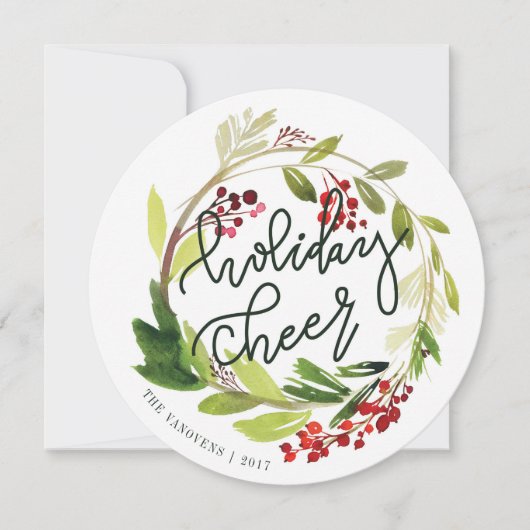 CARTES POUR FÊTES ANNUELLES HOLIDAY CHEER (Devant)