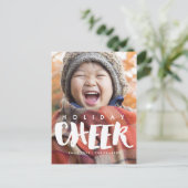 Cartes Pour Fêtes Annuelles HOLIDAY CHEER | Script manuscrit de Noël (Debout devant)