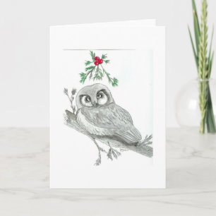 Cartes Pour Fêtes Annuelles Holiday Christmas Artwork Owl Design