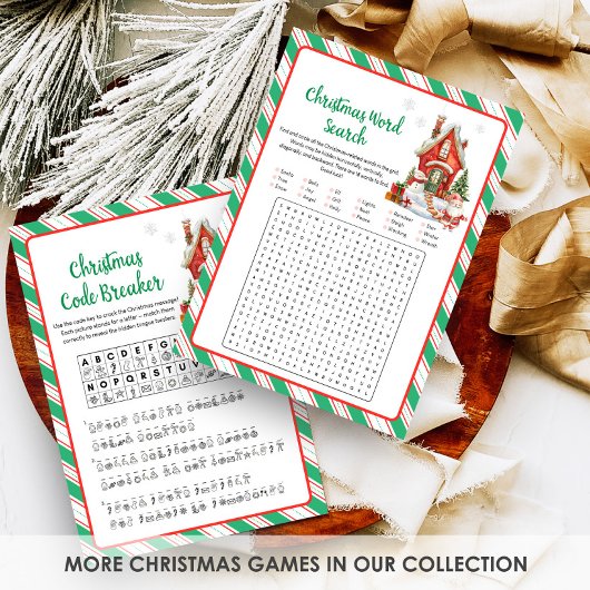 Cartes Pour Fêtes Annuelles Holiday Christmas Party Word Search Game