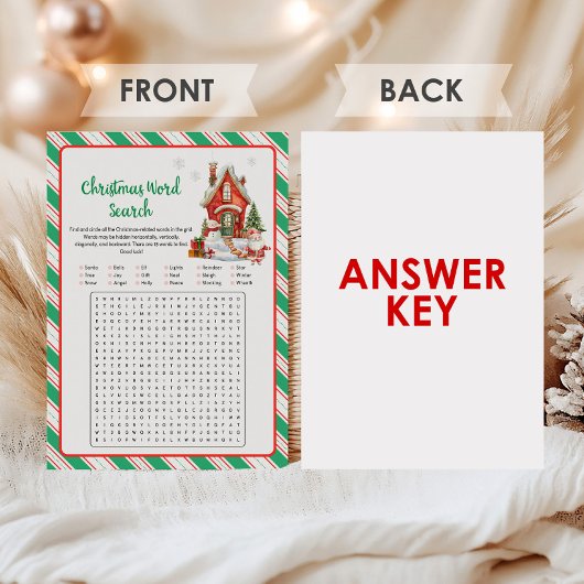 Cartes Pour Fêtes Annuelles Holiday Christmas Party Word Search Game