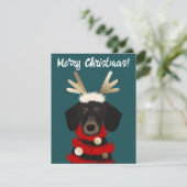 Cartes Pour Fêtes Annuelles Holiday Dachshund (Debout devant)
