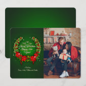 Cartes Pour Fêtes Annuelles Holiday Glow Wreath (Devant / Derrière)