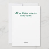 Cartes Pour Fêtes Annuelles Holiday Greeting Card with Green/Red Floral Design (Dos)