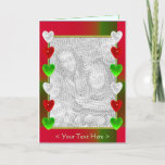 Cartes Pour Fêtes Annuelles Holiday Hearts Tall (photo frame)<br><div class="desc">A holiday greeting card frame with heart!</div>