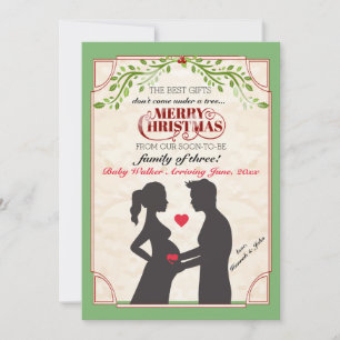 Cartes Pour Fêtes Annuelles Holiday Pregnancy Announcement