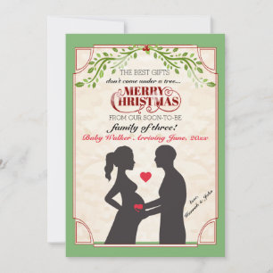 Cartes Pour Fêtes Annuelles Holiday Pregnancy Announcement (album de Bald Man)