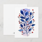 Cartes Pour Fêtes Annuelles Holiday Sprig (Devant / Derrière)