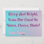 Cartes Pour Fêtes Annuelles Holidays greeting with Tree And Santa claus (Dos)