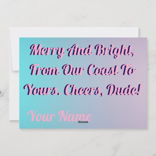 Cartes Pour Fêtes Annuelles Holidays greeting with Tree And Santa claus (Dos)