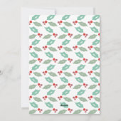 Cartes Pour Fêtes Annuelles Hollies moderne Monogramme 3 Photo Noël (Dos)