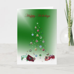 Cartes Pour Fêtes Annuelles Hollow Tree Happy Holiday Card