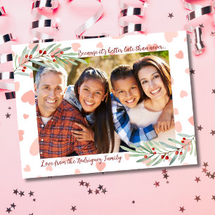 Cartes Pour Fêtes Annuelles Holly Berries Hearts Festive Photo Saint-Valentin