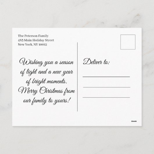 Cartes Pour Fêtes Annuelles Holly Berries Pine Cones Noël rustique (Dos)