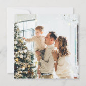 Cartes Pour Fêtes Annuelles Holly Berries Pine Cones Wreath Photo (Dos)