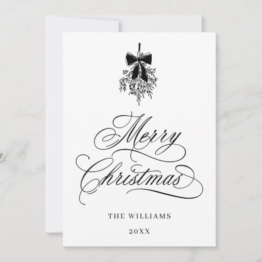 Cartes Pour Fêtes Annuelles Holly Berry Bouquet Romantique Photo Appartement (Devant)