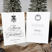 Cartes Pour Fêtes Annuelles Holly Berry Bouquet Romantique Photo Appartement