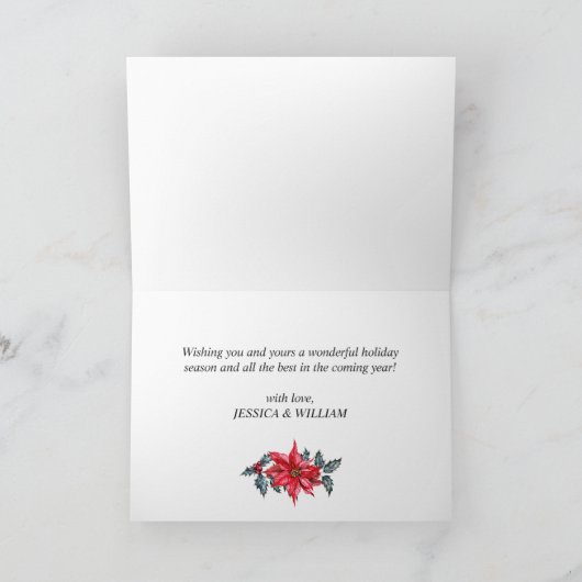 Cartes Pour Fêtes Annuelles Holly Berry Cardinal Christmas Salutation d'entrep (Intérieur)