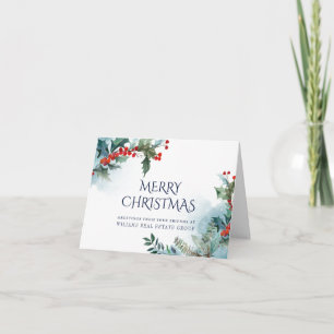 Cartes Pour Fêtes Annuelles Holly Berry Christmas Mistletoe Salutation d'entre
